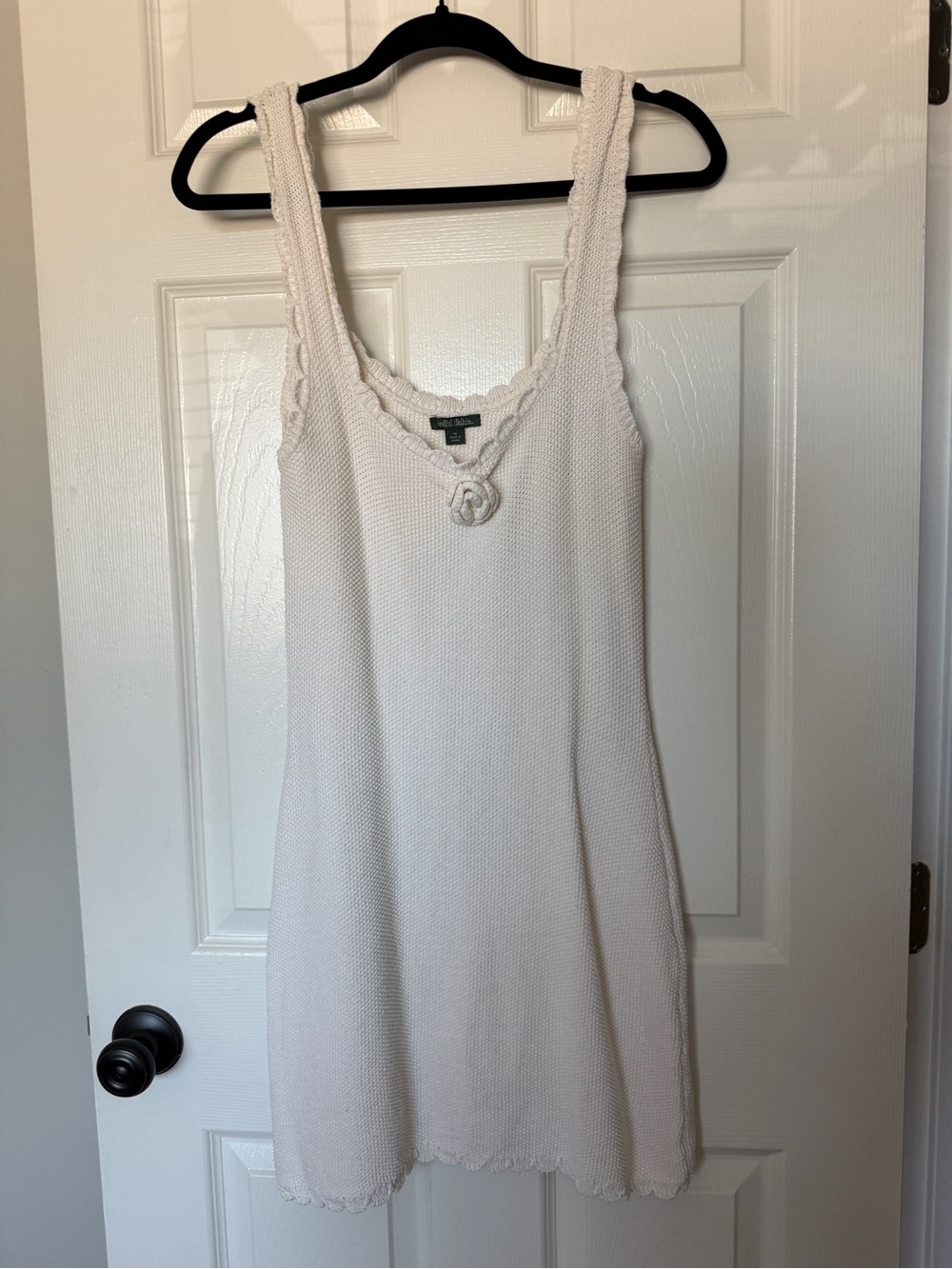 wild fable Cream Knit Tank with Braided Trim